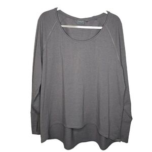 Athleta Hi Low Curved Hem Super Soft Raglan Long Sleeve Crew Neck Top 2X Plus